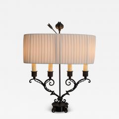 Antti Hakkarainen Sculptural Wrought Iron Table Lamp attr Taidetakamo Antti Hakkarainen 1920s - 4642499