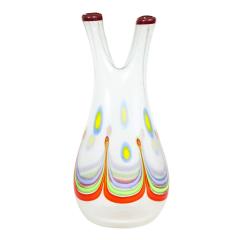 Anzolo Fuga Anzolo Fuga Colorful Pavone Vase with 2 Necks 1957 60 - 2126269