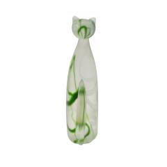 Anzolo Fuga Anzolo Fuga Exquisite Hand Blown Glass Cat with Fish Bones Inside 1950s - 4024470