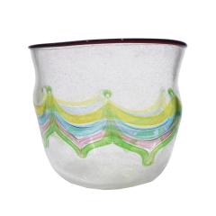Anzolo Fuga Anzolo Fuga Hand Blown Glass Vase From The Pavone Series 1957 60 - 2082812