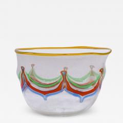 Anzolo Fuga Anzolo Fuga Hand Blown Glass Vase From The Pavone Series 1957 60 - 4460435