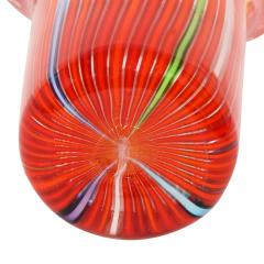 Anzolo Fuga Anzolo Fuga Hand Blown Vase with Multicolor Vertical Rods 1955 56 - 2301673