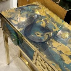 Aqua Console Table in Hand Painted Crystal - 3815689