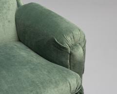 Aquamarine Armchair In Cotton Rayon Velvet Italy 1970s - 1905235