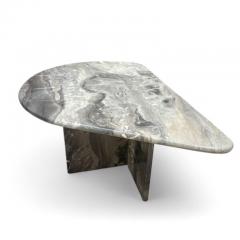 Arabescato Grey Marble Teardrop Low Tables Italy 1980s - 4386222