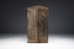 Arched Vernacular Wooden Door Hautes Alpes France 19th Century - 4810321