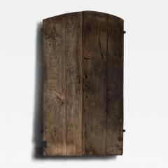 Arched Vernacular Wooden Door Hautes Alpes France 19th Century - 4811203