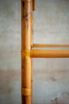 Arched bamboo bookcase 1970s - 4572255