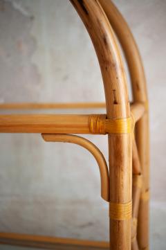 Arched bamboo bookcase 1970s - 4572259