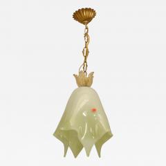 Archimede Seguso 3 Italian 1950s Venetian Murano Light Green Cased Glass Lanterns - 470576