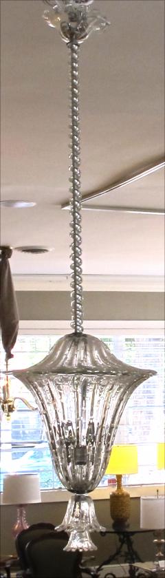 Archimede Seguso A Superb Murano Clear Glass Bullicante Lantern by Seguso - 431067