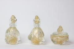 Archimede Seguso Archimede Seguso Blown Glass Perfume Bottle Vanity Set 1950 Italy - 2269169