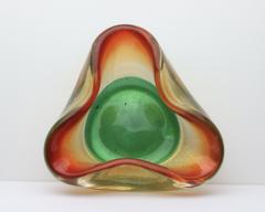 Archimede Seguso Archimede Seguso Multicolored Glass with Gold Fleck Bowl 1960 Italy - 4187861