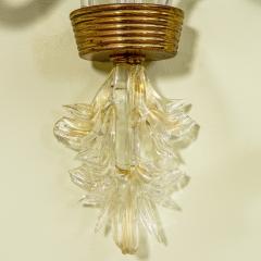 Archimede Seguso Archimede Seguso Pair of Wall Sconces in Murano Glass - 3793568