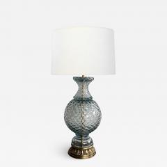 Archimede Seguso Impressive Murano gray blue pineapple form lamp by Seguso for Marbro - 2868082