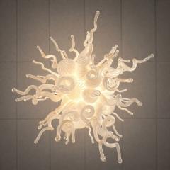 Archimede Seguso Large Vintage Murano Hand Blown Glass Chandelier Italian Modern Lighting - 4725849
