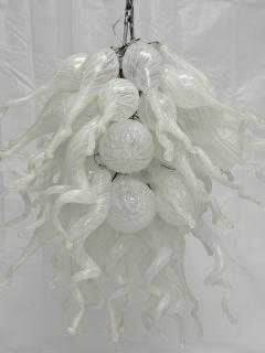 Archimede Seguso Large Vintage Murano Hand Blown Glass Chandelier Italian Modern Lighting - 4725852