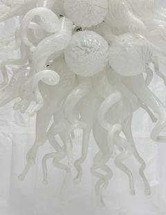 Archimede Seguso Large Vintage Murano Hand Blown Glass Chandelier Italian Modern Lighting - 4725854
