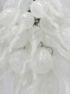 Archimede Seguso Large Vintage Murano Hand Blown Glass Chandelier Italian Modern Lighting - 4725855