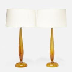 Archimede Seguso PAIR OF MURANO GLASS SOMMERSO LAMPS BY ARCHEMIDE SEGUSO - 2235595