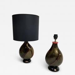 Archimede Seguso Pair of Archim de Seguso Murano Glass Lamp - 2281518