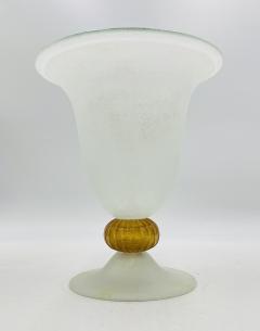 Archimede Seguso Signed Scavo Glass Vase by Archimede Seguso Murano Italy 20th Century - 4220317