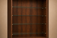 Architectural Brazilian Modern Style Bookcases in Aged Reclaimed Rosewood Pair - 4694065