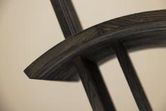 Architectural Chair in Anthracite Stained Wood Netherlands 1980s - 3666704