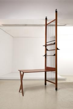 Architectural Desk with Bookshelf Italy 1960s - 2224993
