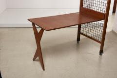 Architectural Desk with Bookshelf Italy 1960s - 2224996