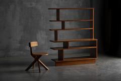 Architectural Mid Century Bookcase France 1950s - 4353110