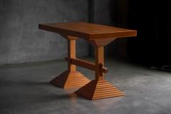 Architectural Pedestal Side Table Italy 1970s - 4586498