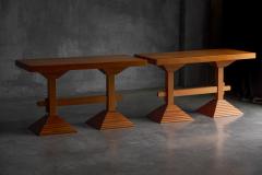 Architectural Pedestal Side Table Italy 1970s - 4586513