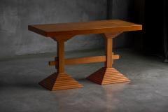 Architectural Pedestal Side Table Italy 1970s - 4586516