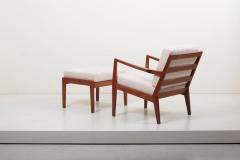 Arden Riddle Newly Upholstered Lounge Chair with Ottoman by Arden Riddle 1960s - 1134899