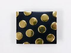 Argentor Of Vienna Mid Century Polka Dot Brass Storage Box Austria 1950s - 4067284