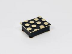 Argentor Of Vienna Mid Century Polka Dot Brass Storage Box Austria 1950s - 4067286