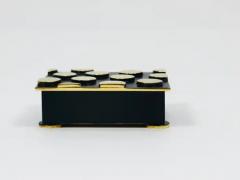 Argentor Of Vienna Mid Century Polka Dot Brass Storage Box Austria 1950s - 4067326
