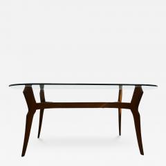 Ariberto Colombo Italian Modern Sculptural Dining Table With Glass Top - 3639785