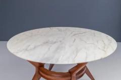Ariberto Colombo Round Dining Table by Ariberto Colombo in Marble and Wood Italy 1950s - 3405865