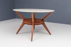 Ariberto Colombo Round Dining Table by Ariberto Colombo in Marble and Wood Italy 1950s - 3405868