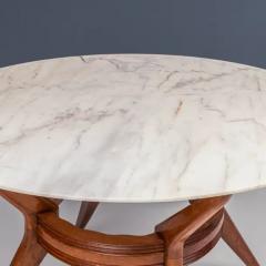 Ariberto Colombo Round Dining Table by Ariberto Colombo in Marble and Wood Italy 1950s - 3405870