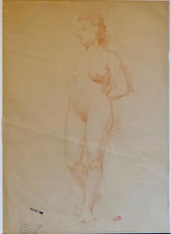 Aristide Maillol Aristide Maillol Original Sanguine Nude Drawing 1950s - 3023176