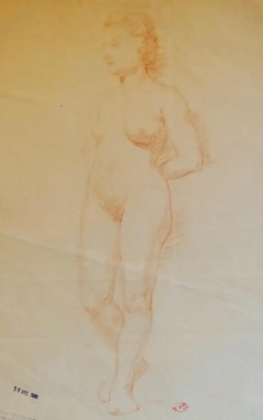Aristide Maillol Aristide Maillol Original Sanguine Nude Drawing 1950s - 3023178