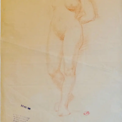 Aristide Maillol Aristide Maillol Original Sanguine Nude Drawing 1950s - 3023183