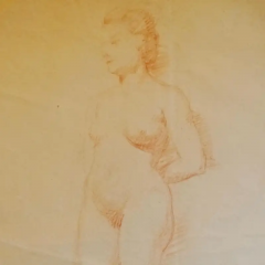 Aristide Maillol Aristide Maillol Original Sanguine Nude Drawing 1950s - 3023184