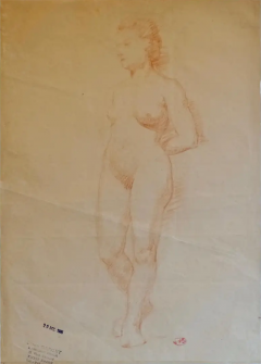 Aristide Maillol Aristide Maillol Original Sanguine Nude Drawing 1950s - 3023235