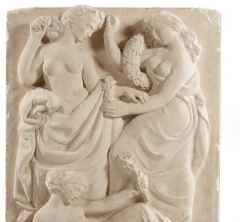Aristide Maillol CARVED ART DECO WHITE STONE BAS RELIEF IN THE STYLE ARISTIDE MAILLOL - 2351403