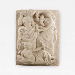 Aristide Maillol CARVED ART DECO WHITE STONE BAS RELIEF IN THE STYLE ARISTIDE MAILLOL - 2353631