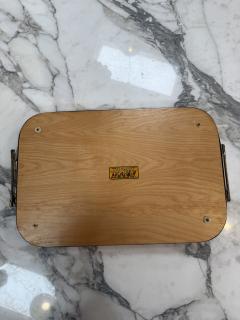 Arlecchino Milano Red Serving Tray with Brass Handles - 4623551